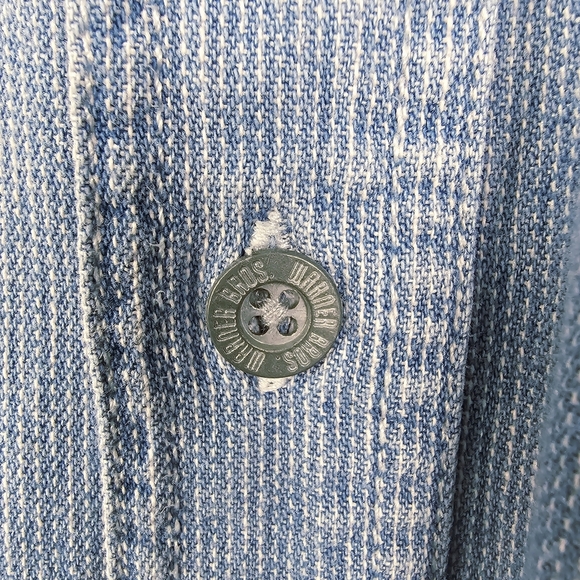 Vintage 1997 Warner Bros Studio Store Looney Tunes Embroidered Denim Shirt XL - Picture 7 of 10